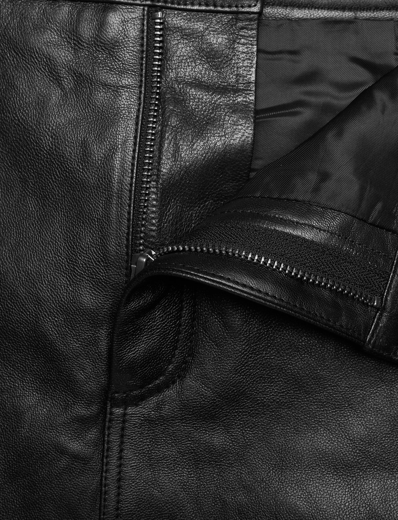 Dagmar - Sky leather - nederdele i læder - black - 3