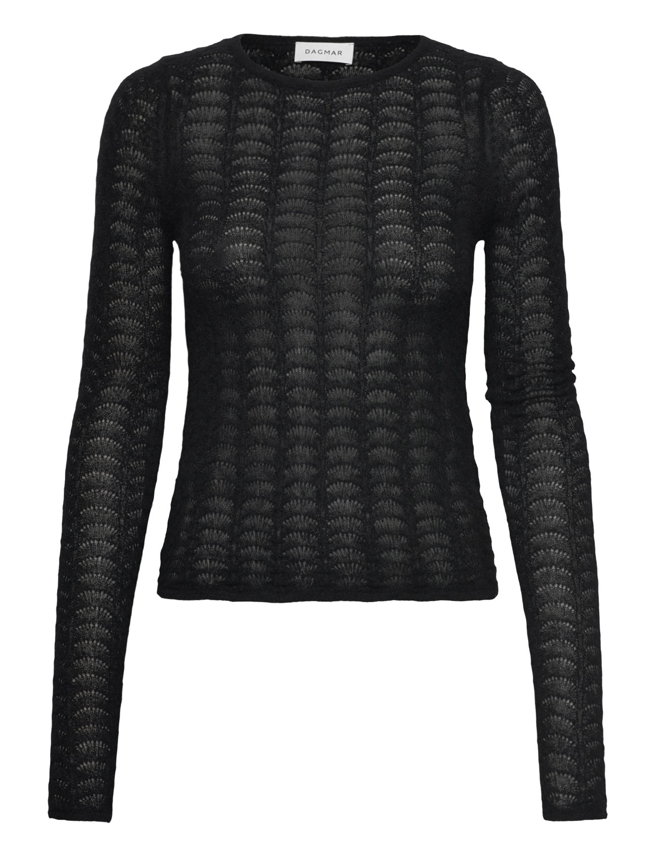 House Of Dagmar Wool Lace Top Svart