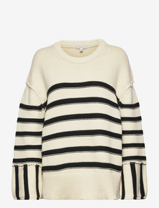 MAZZY ROUNDNECK - sweaters - white black