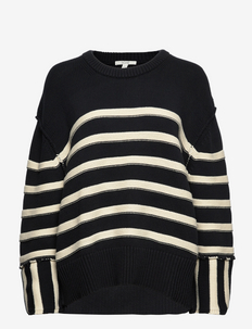 MAZZY ROUNDNECK - sweaters - black/white