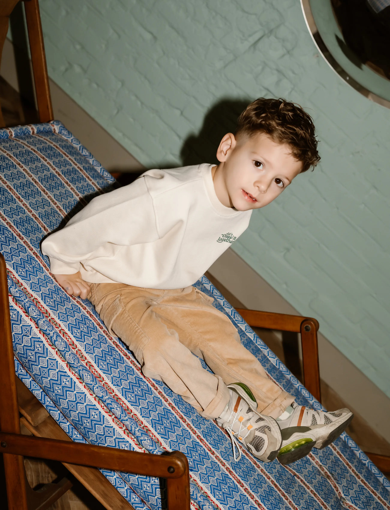 Daily 7 Oversized Sweater Backprint, 134, Cream, Sweatshirts & Hættetrøjer > Sweatshirts, Børn