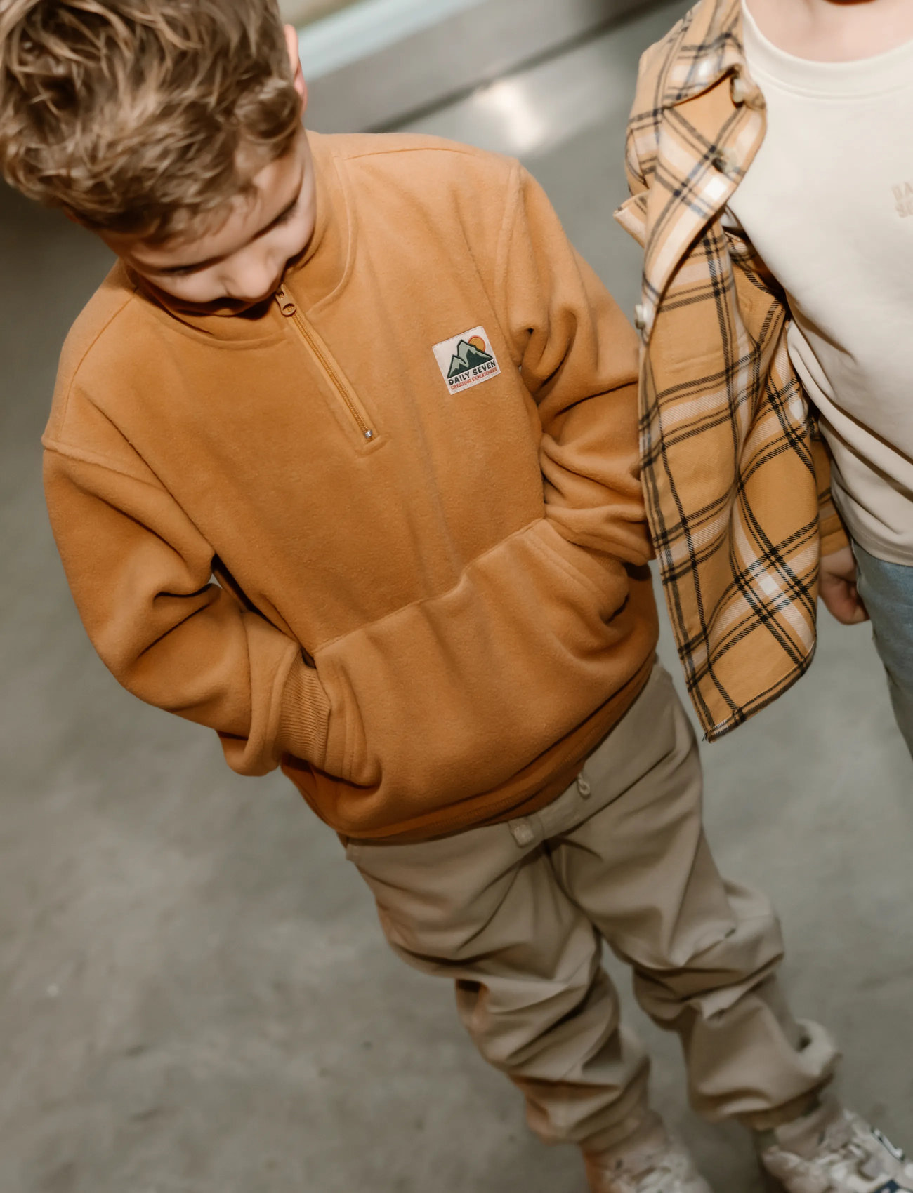 Daily 7 Canvas Parachute Pants, 134, Beige, Underdele > Bukser, Børn