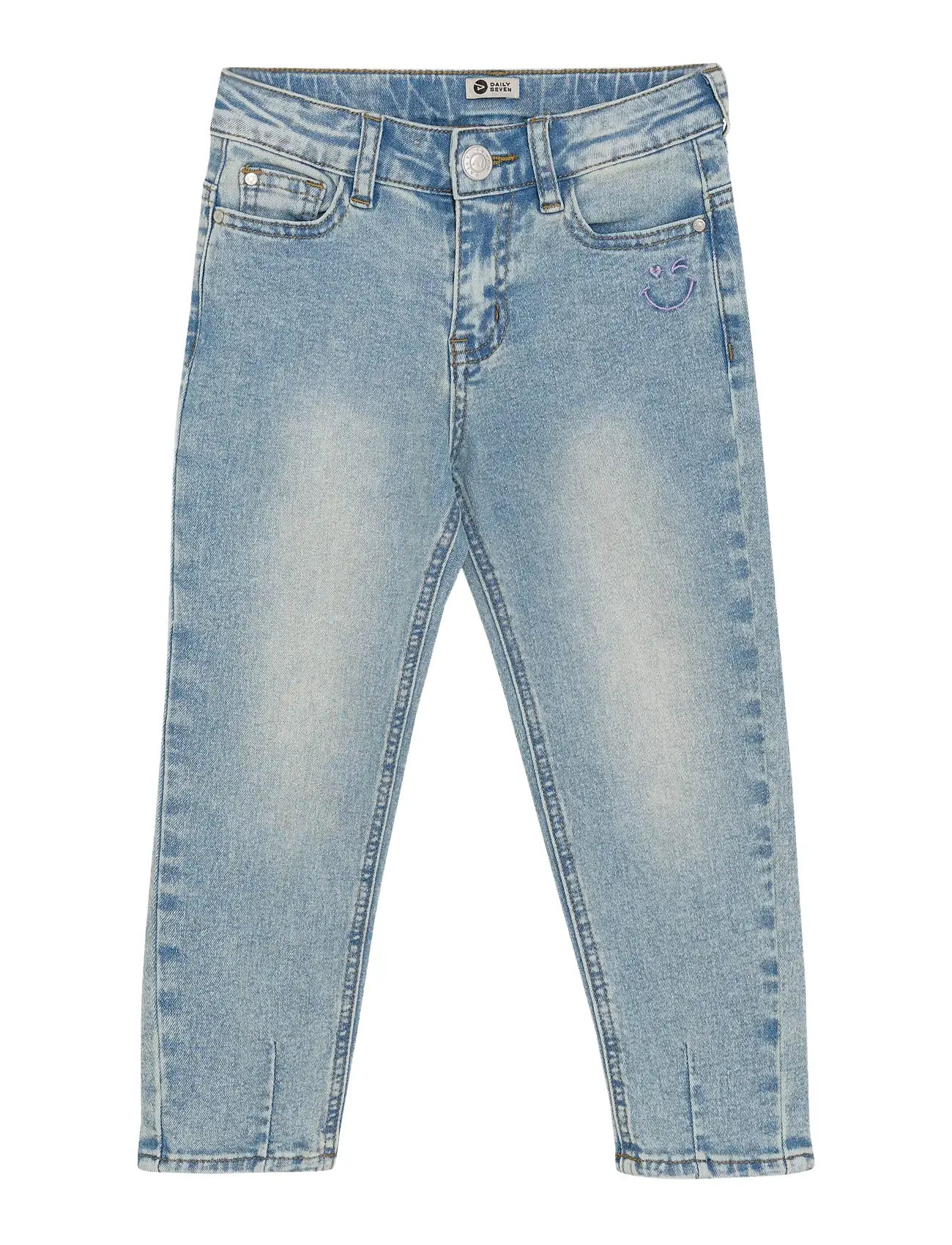 Daily 7 2500 Mom Fit Heart Pocket, 128, Blue, Jeans > Almindelige Jeans, Børn