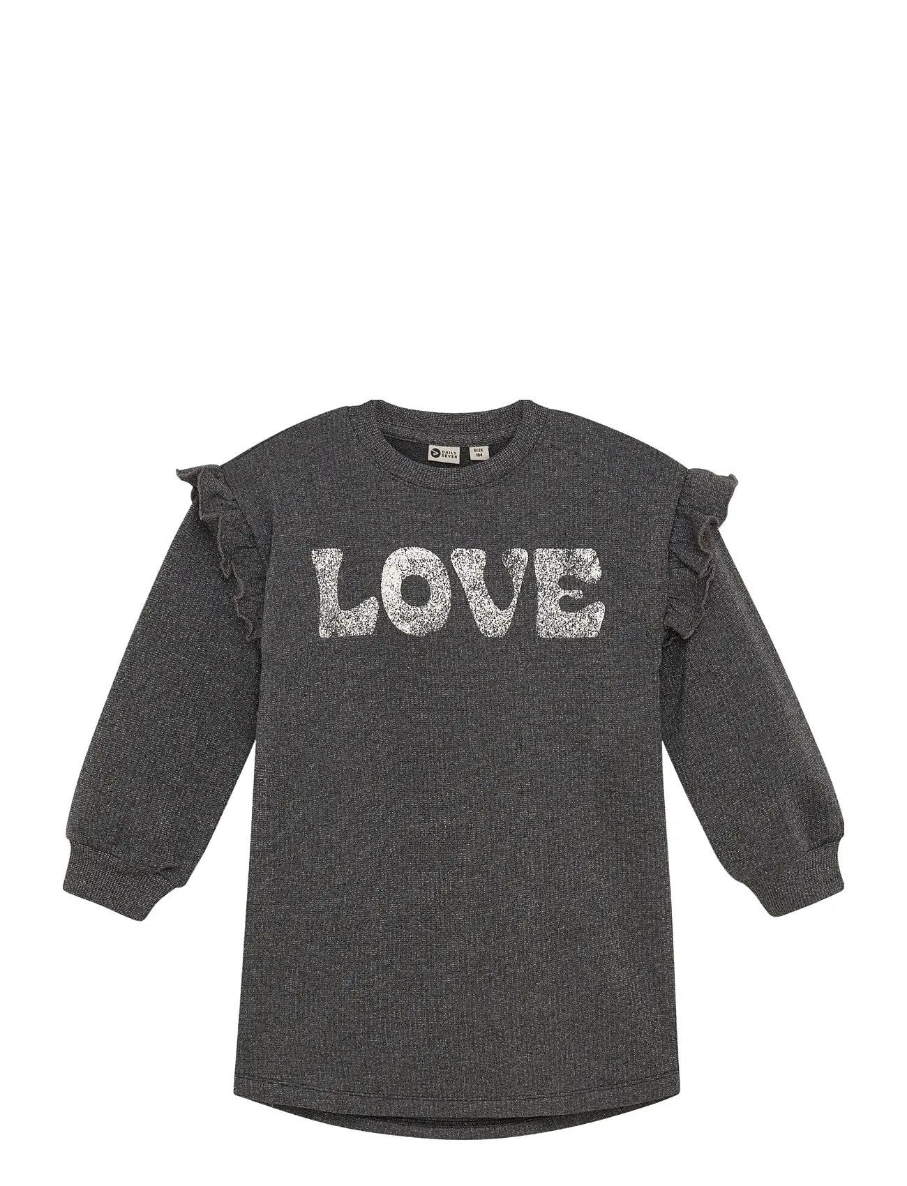 DAILY 7 Sweatdress Longlseeve Print Grau - 80 - Kinder
