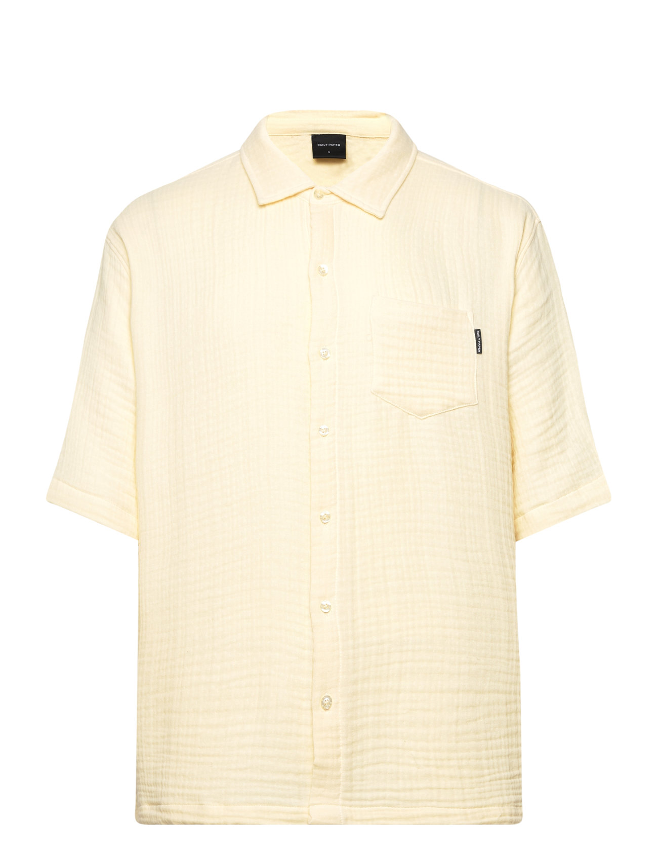 Enzi Seersucker Ss Shirt Yellow Daily Paper
