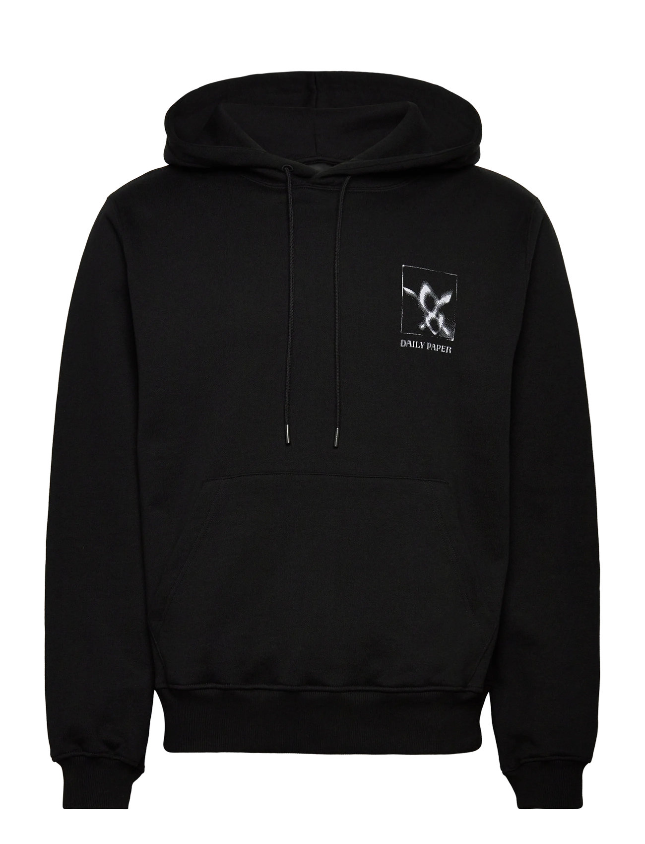 Daily Paper Shadow Grid Hoodie, L, Black, Sweatshirts & Hættetrøjer > Hættetrøjer, Herre