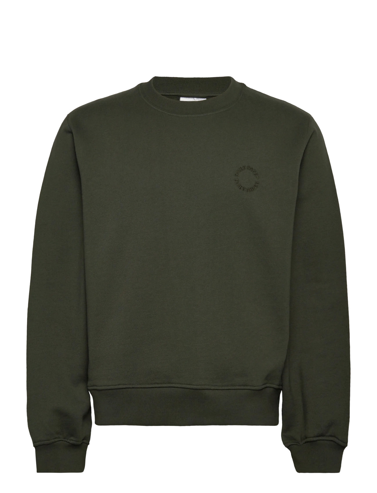Daily Paper Orbit Emb Sweater, S, Green, Sweatshirts & Hættetrøjer > Sweatshirts, Herre