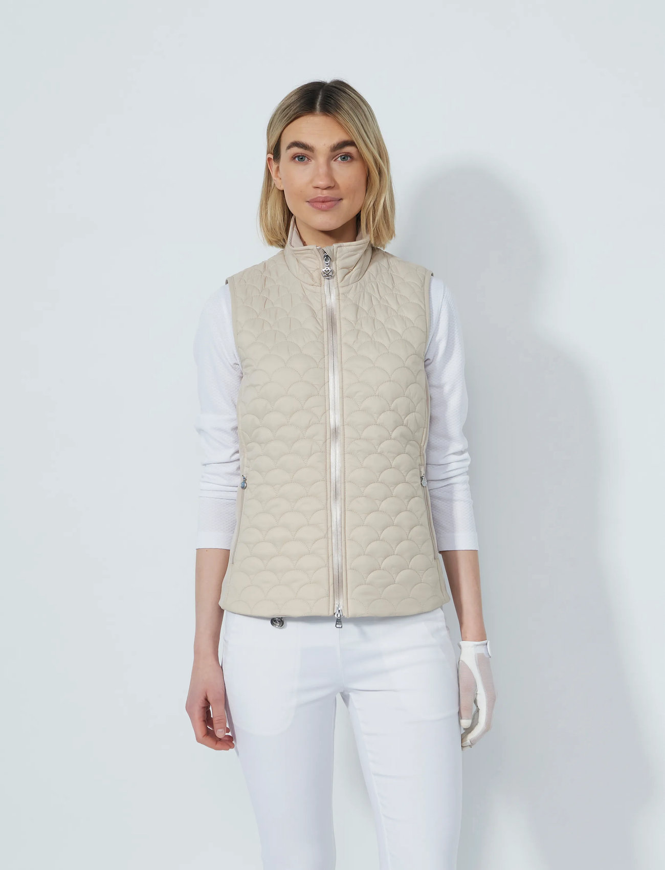 Daily Sports Quilt Padded Vest, L, Cream, Sport Overtøj > Sport Veste, Dame