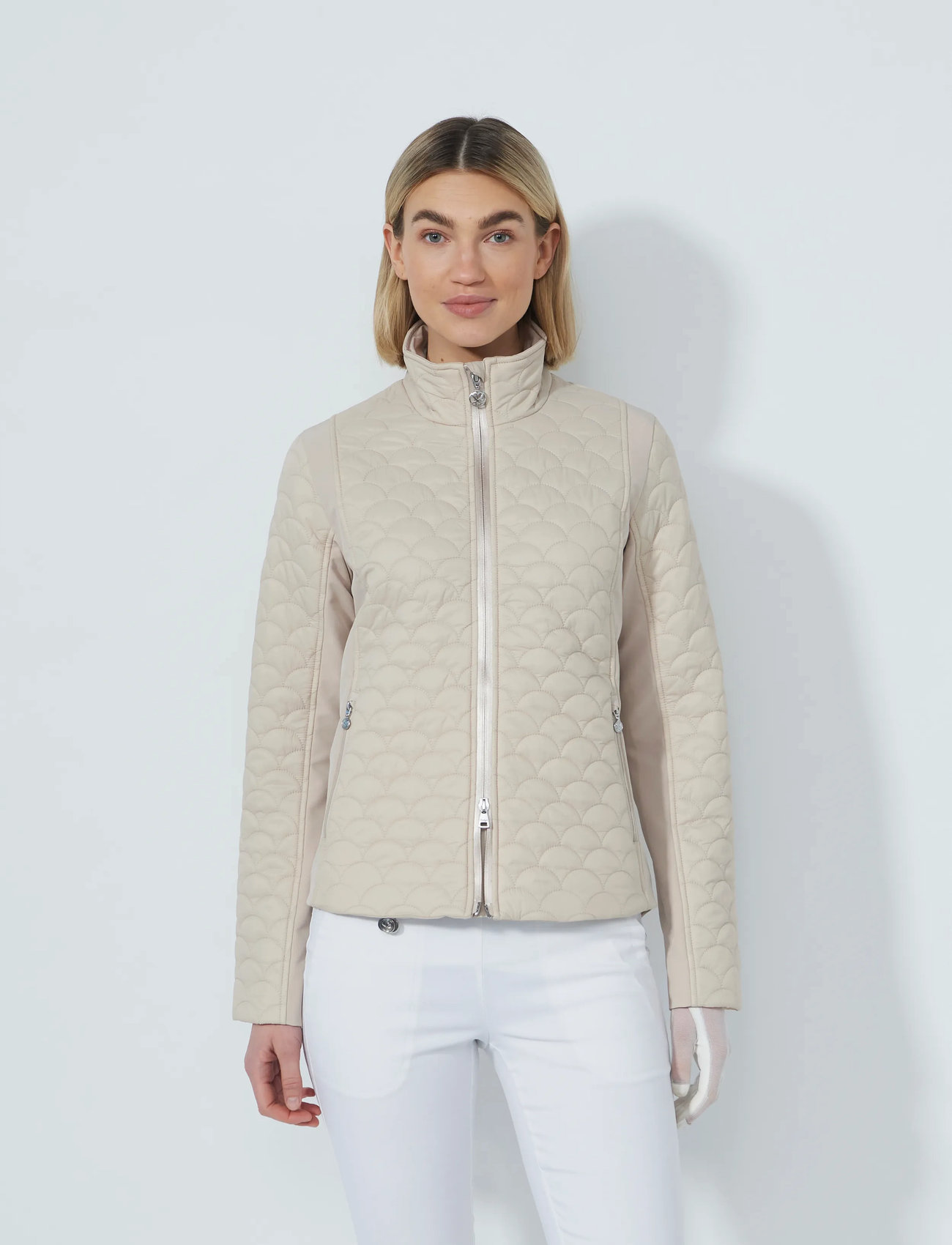 Daily Sports Quilt Padded Jacket, M, Cream, Sport Jackets > Sport Golf Jackets, Dame