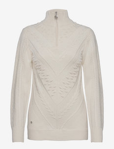 AMEDINE LS PULLOVER UNLINED - džemperi ar augstu apkakli - white
