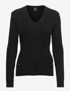 MADELENE PULLOVER - megzti drabužiai - black