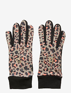 LEONA GLOVE WITH LOGO - COFFEE