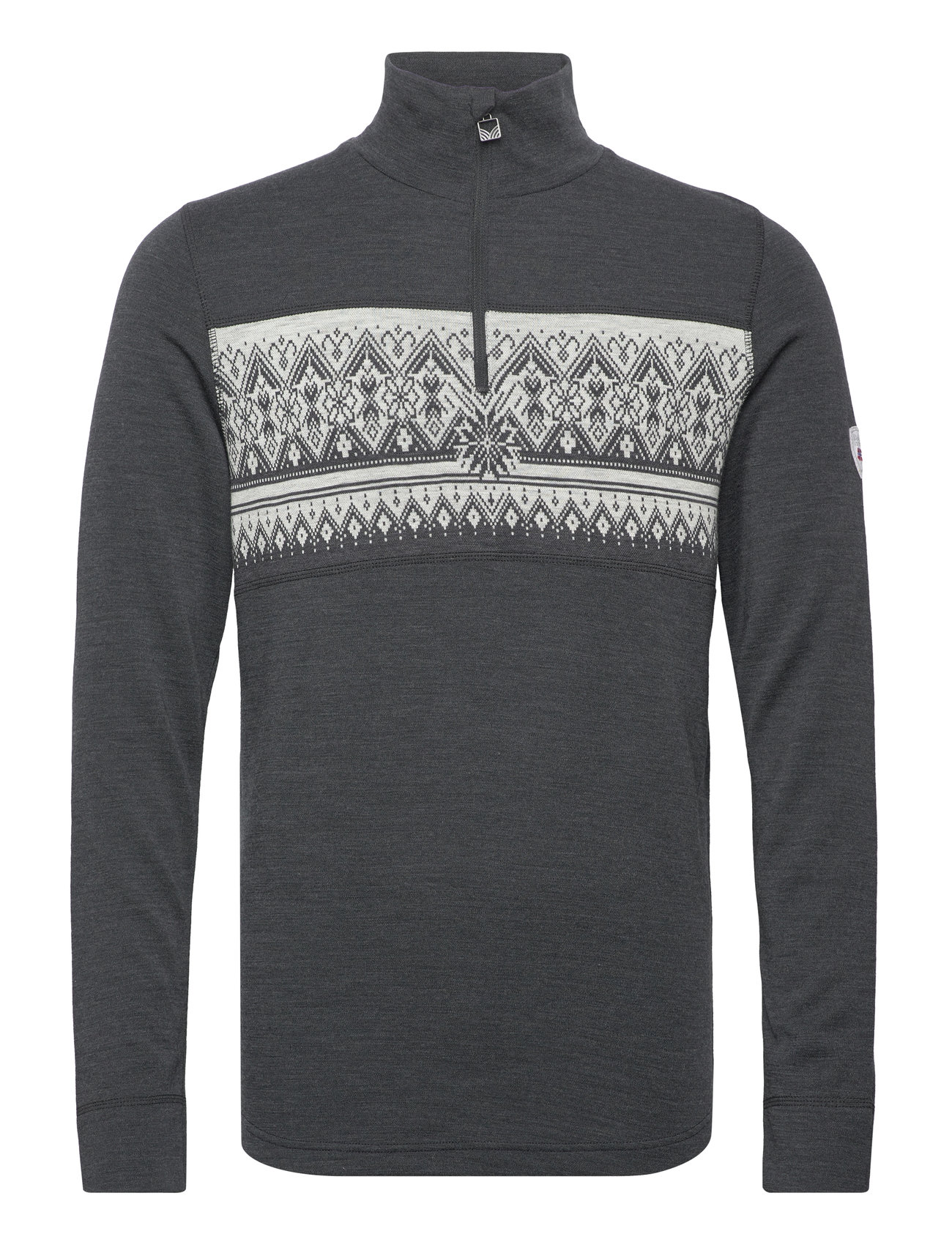 Moritz Masc Basic Sweater Tops Knitwear Half Zip Jumpers Grey Dale Of Norway
