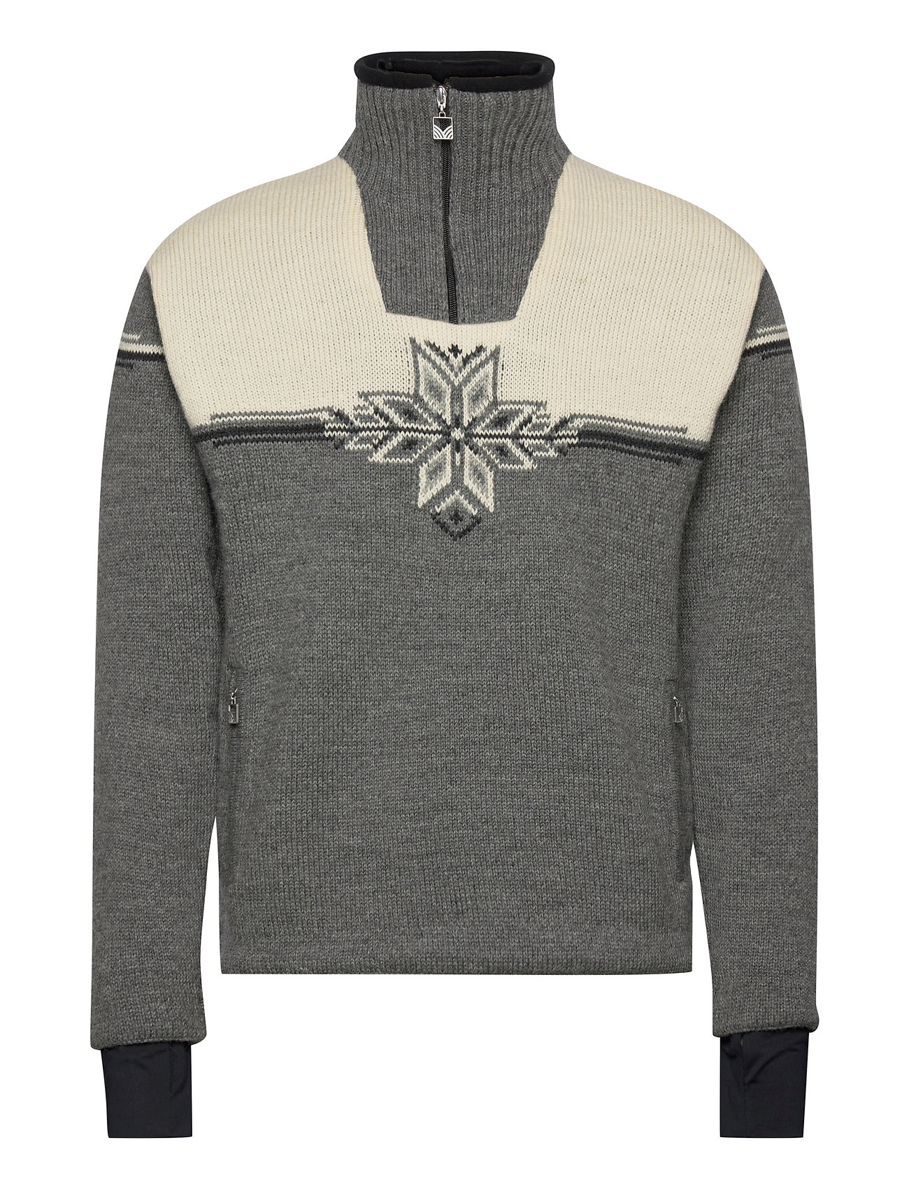 Veskre Wp Sweater Masculine Knitwear Half Zip Pullover Grå Dale Of Norway