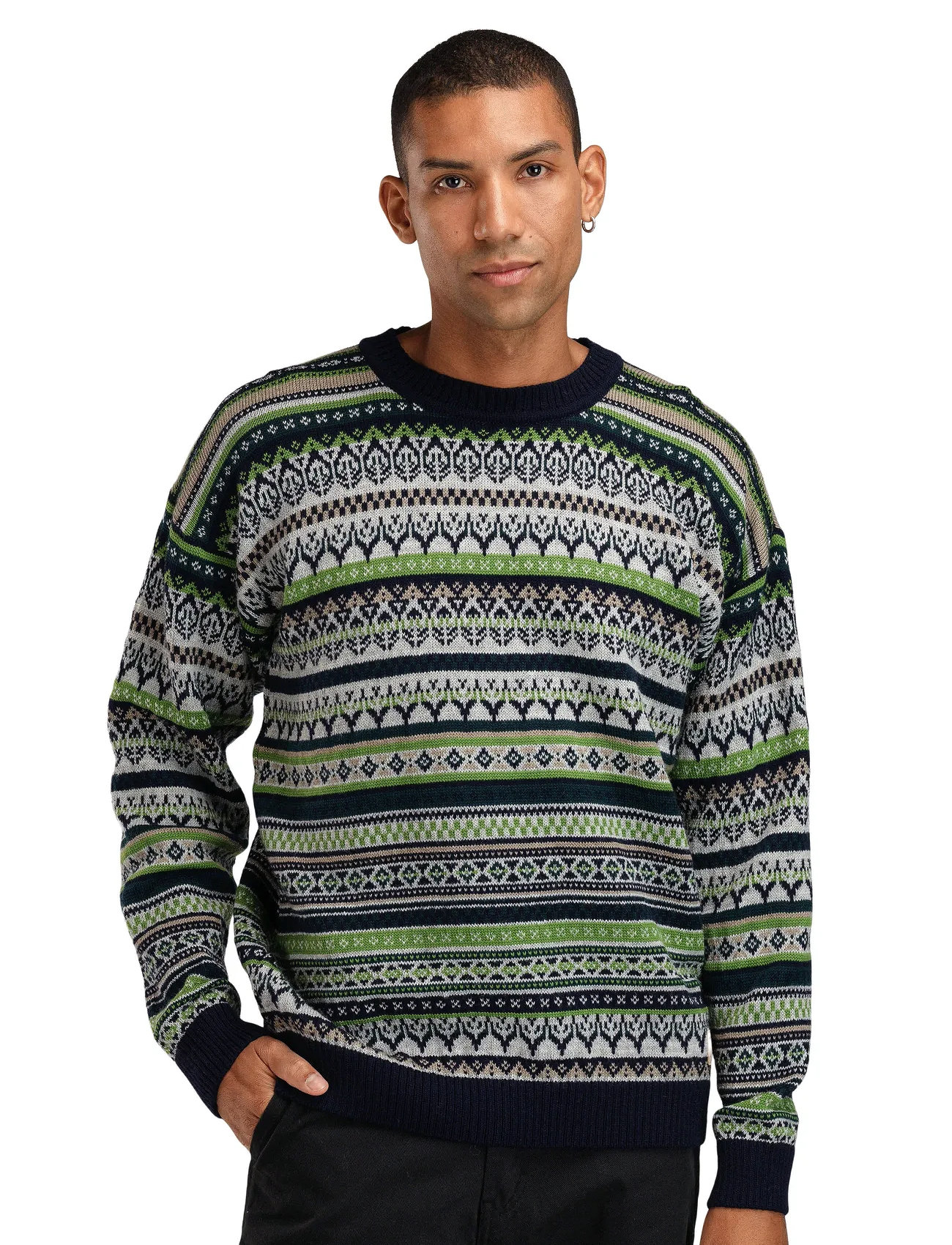 Dale of Norway Utsira Masc Sweater, M, Khaki green, Strik > Runde Halse, Herre