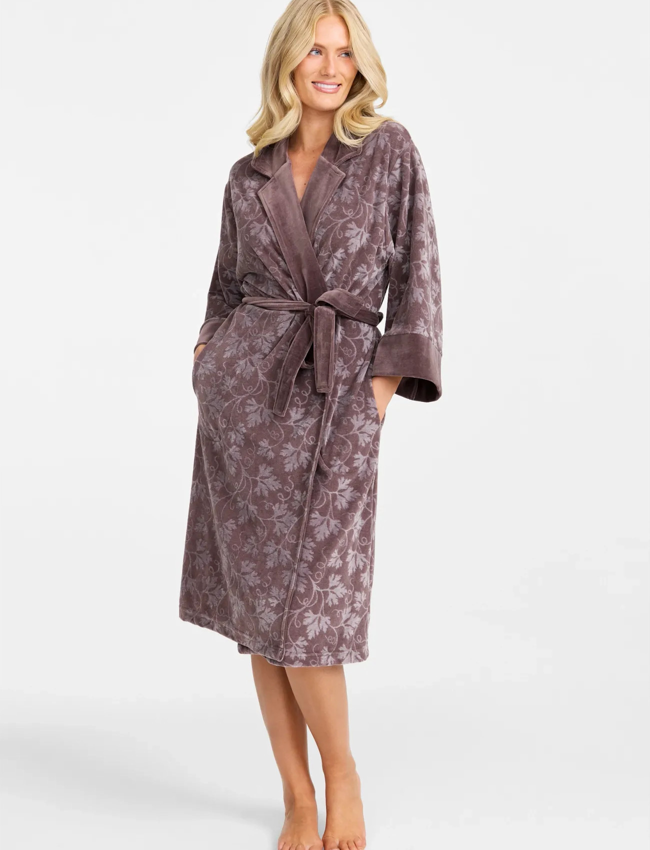 Damella of Sweden Robe, S, Brown, Nat- Og Loungewear > Morgenkåber, Dame