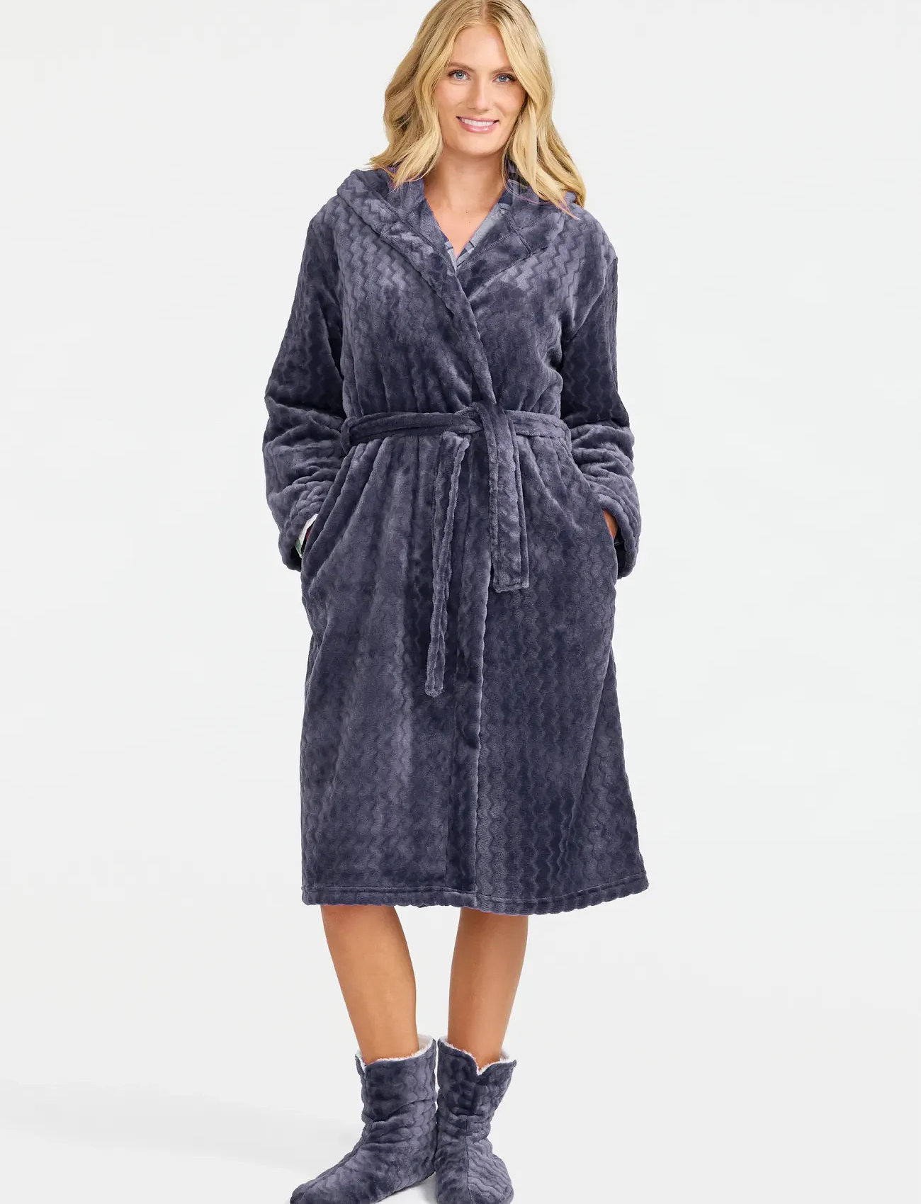 Damella of Sweden Robe, XXL, Blue, Nat- Og Loungewear > Morgenkåber, Dame