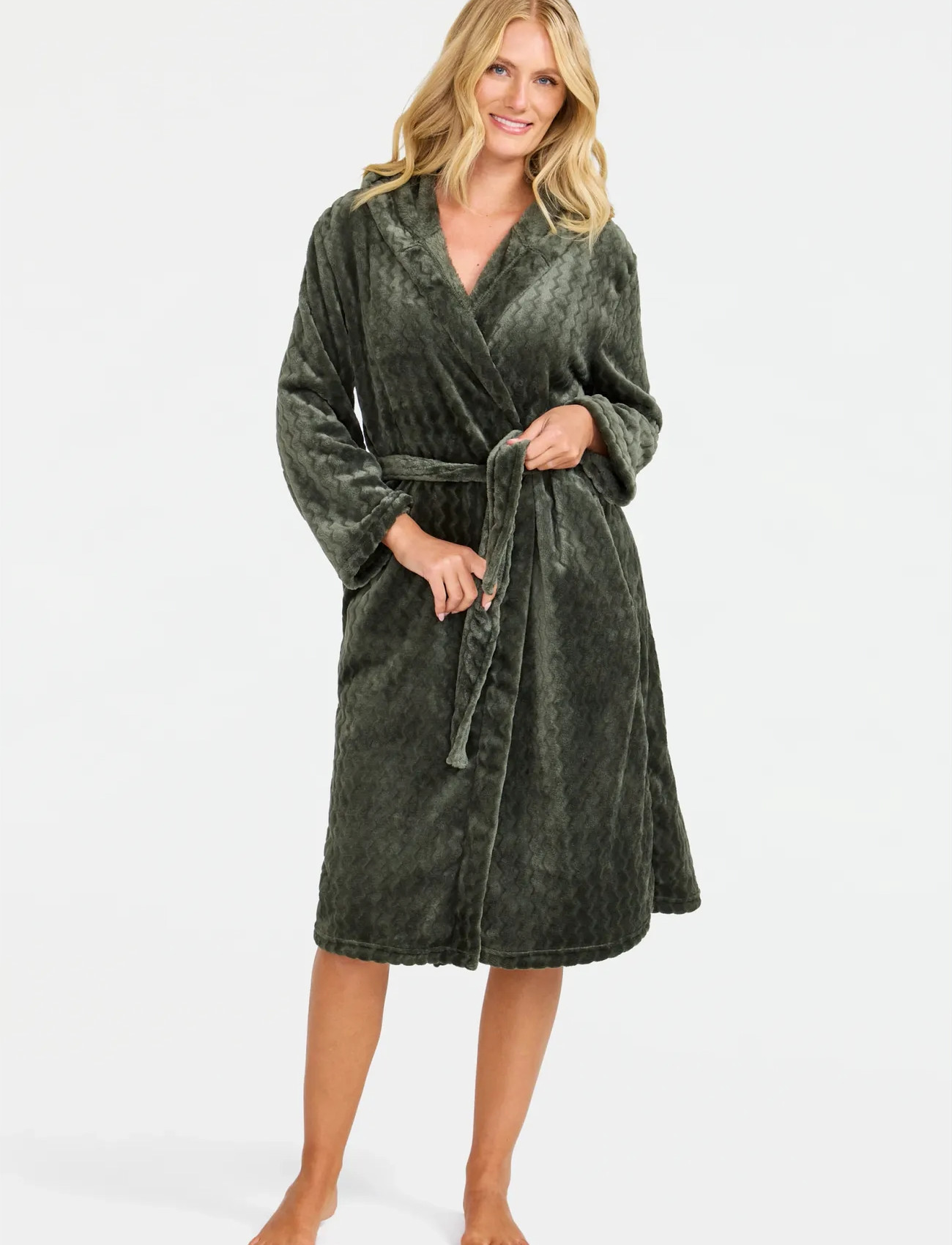 Damella of Sweden Robe, XL, Green, Nat- Og Loungewear > Morgenkåber, Dame