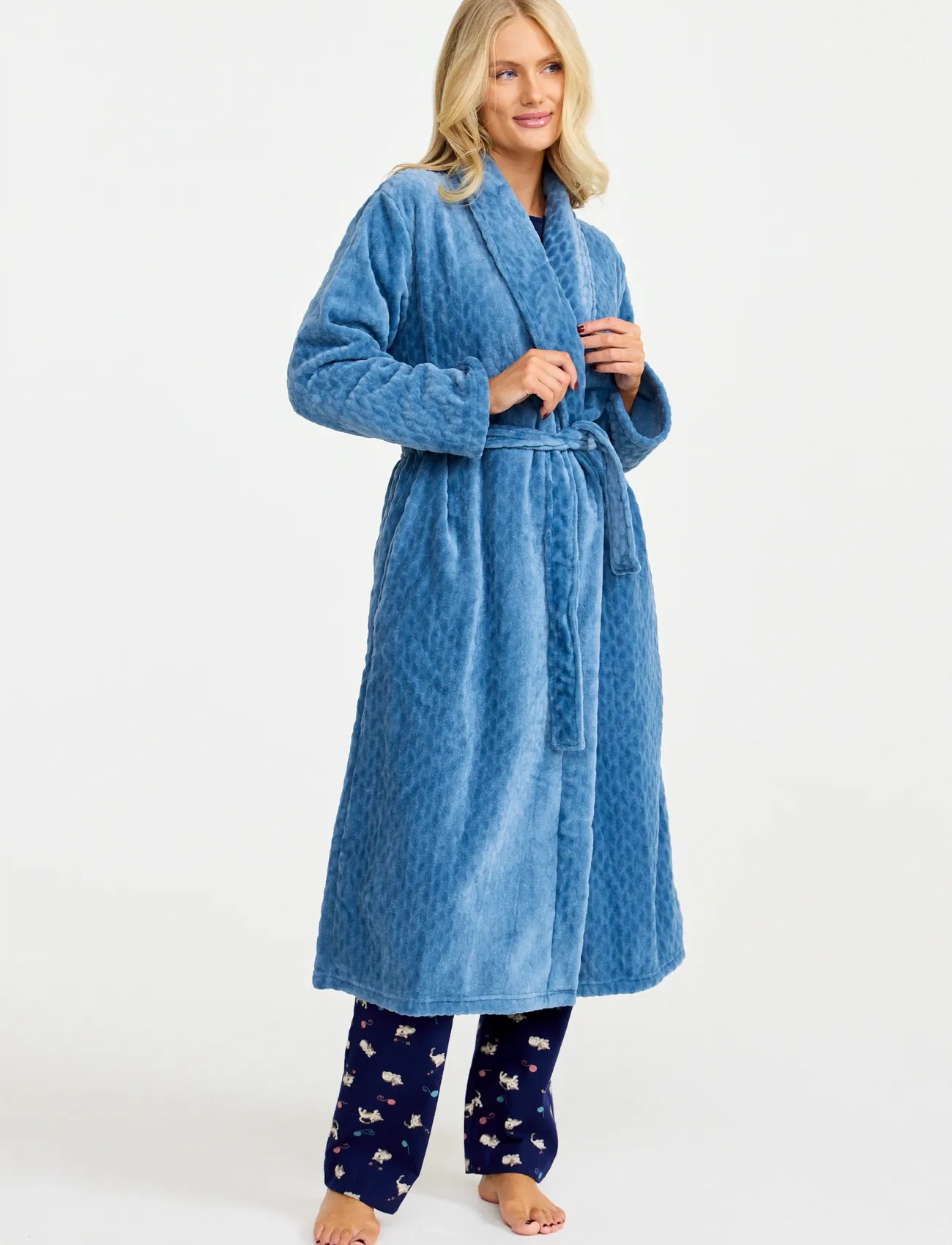 Damella of Sweden Robe, XL, Blue, Nat- Og Loungewear > Morgenkåber, Dame