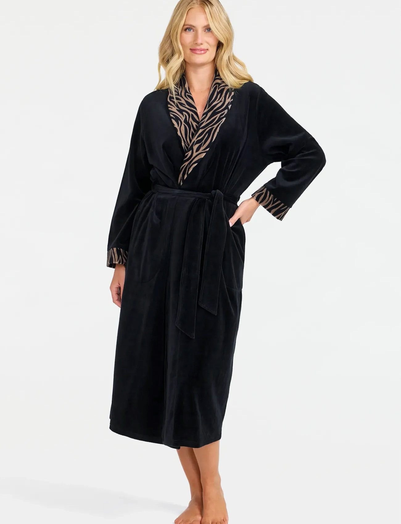 Damella of Sweden Robe, S, Black, Nat- Og Loungewear > Morgenkåber, Dame