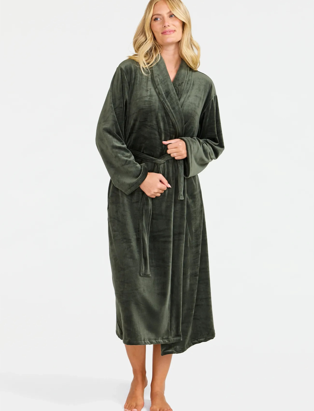 Damella of Sweden Robe, XL, Green, Nat- Og Loungewear > Morgenkåber, Dame