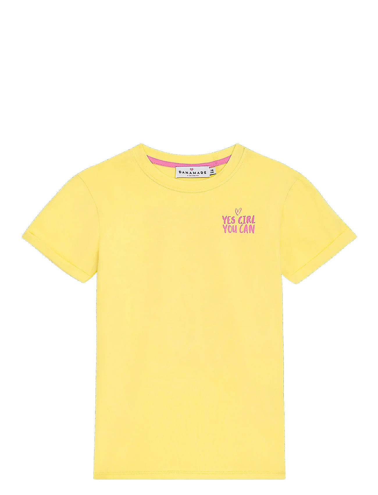 Danamade Shirt Dlucia, 110, Yellow, T-Shirts > Kortærmede, Børn