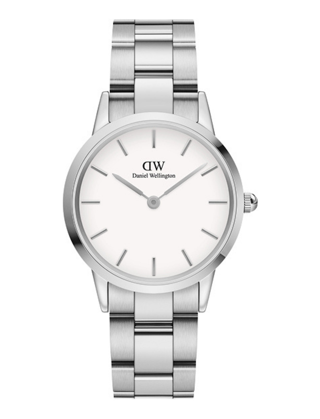 Iconic Link 28 S White Accessories Watches Analog Watches Silver Daniel Wellington
