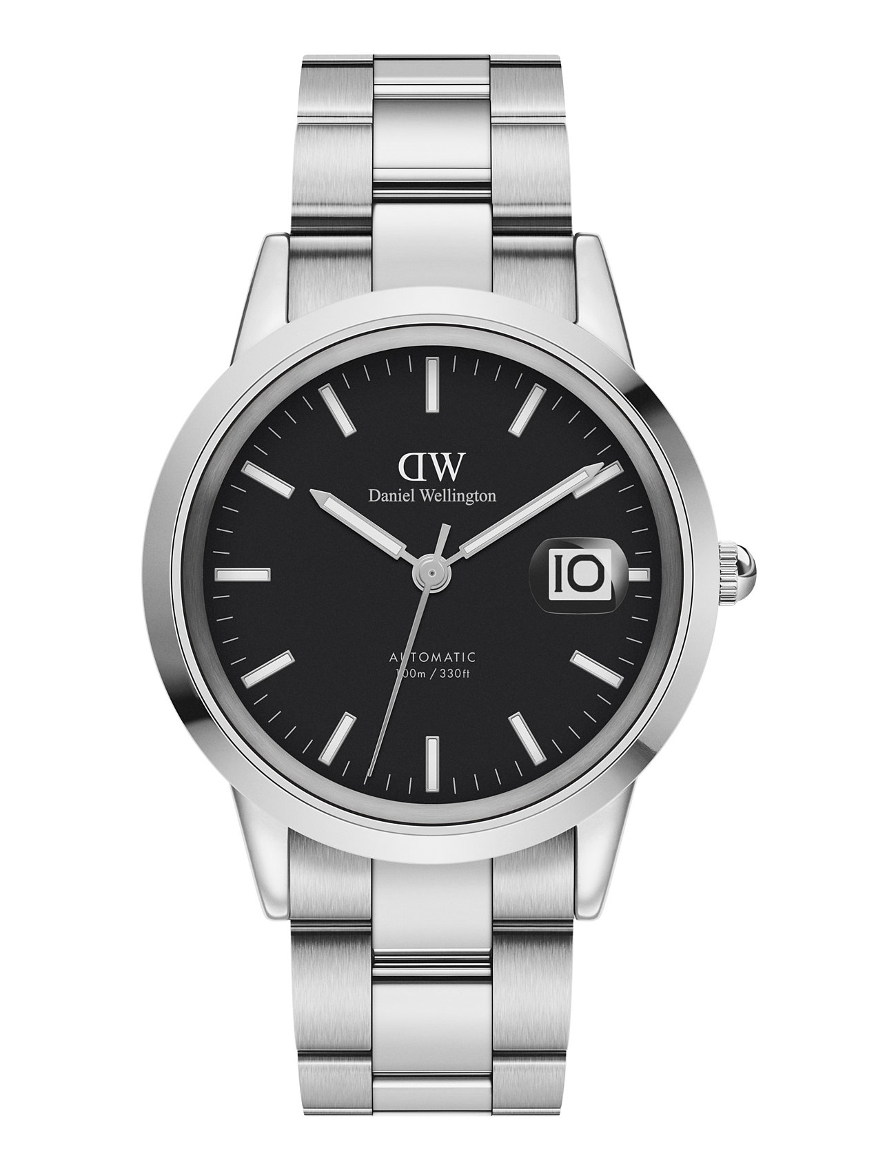 Iconic Link Automatic 40 S Black Accessories Watches Analog Watches Silver Daniel Wellington