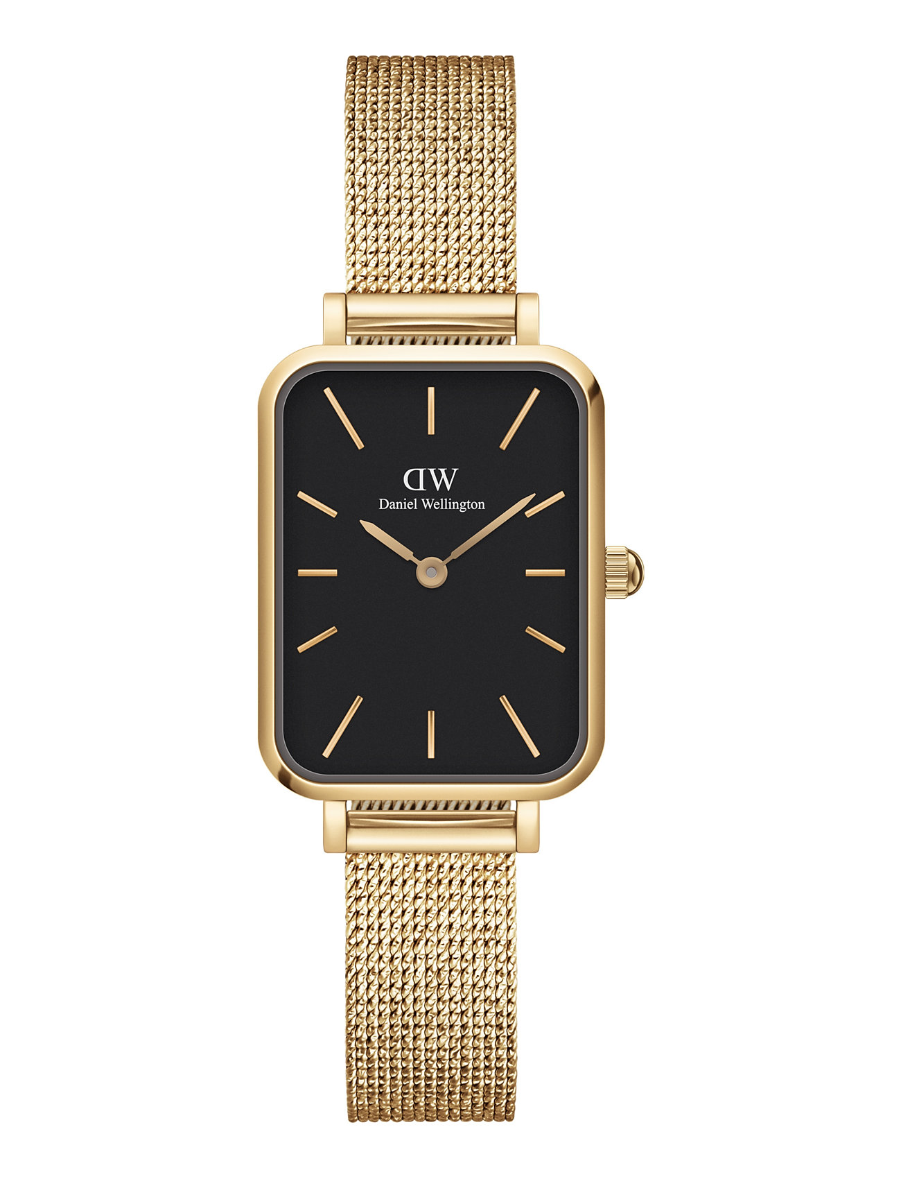 Quadro 20X26 Pressed Evergold G Black Accessories Watches Analog Watches Gold Daniel Wellington