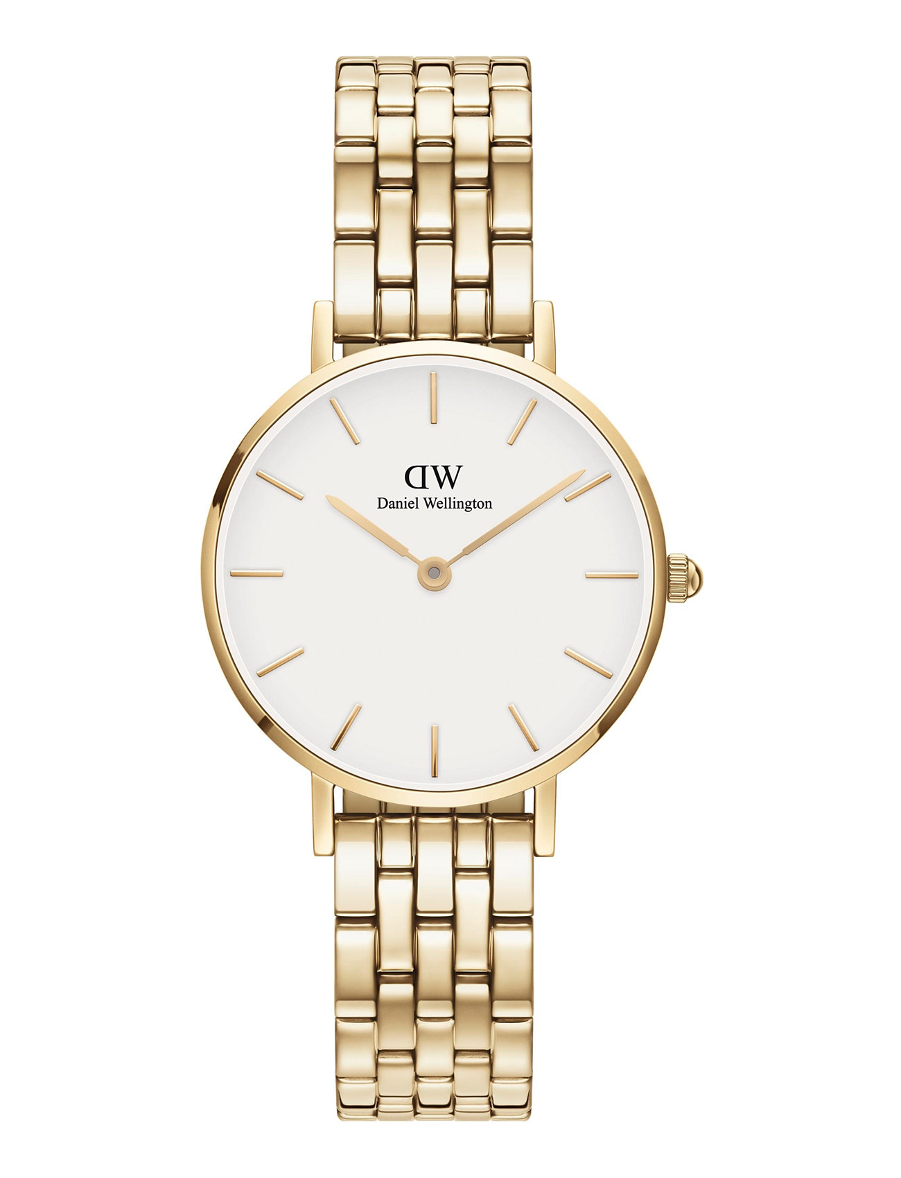 Petite 28 5-Link G White Accessories Watches Analog Watches Gold Daniel Wellington