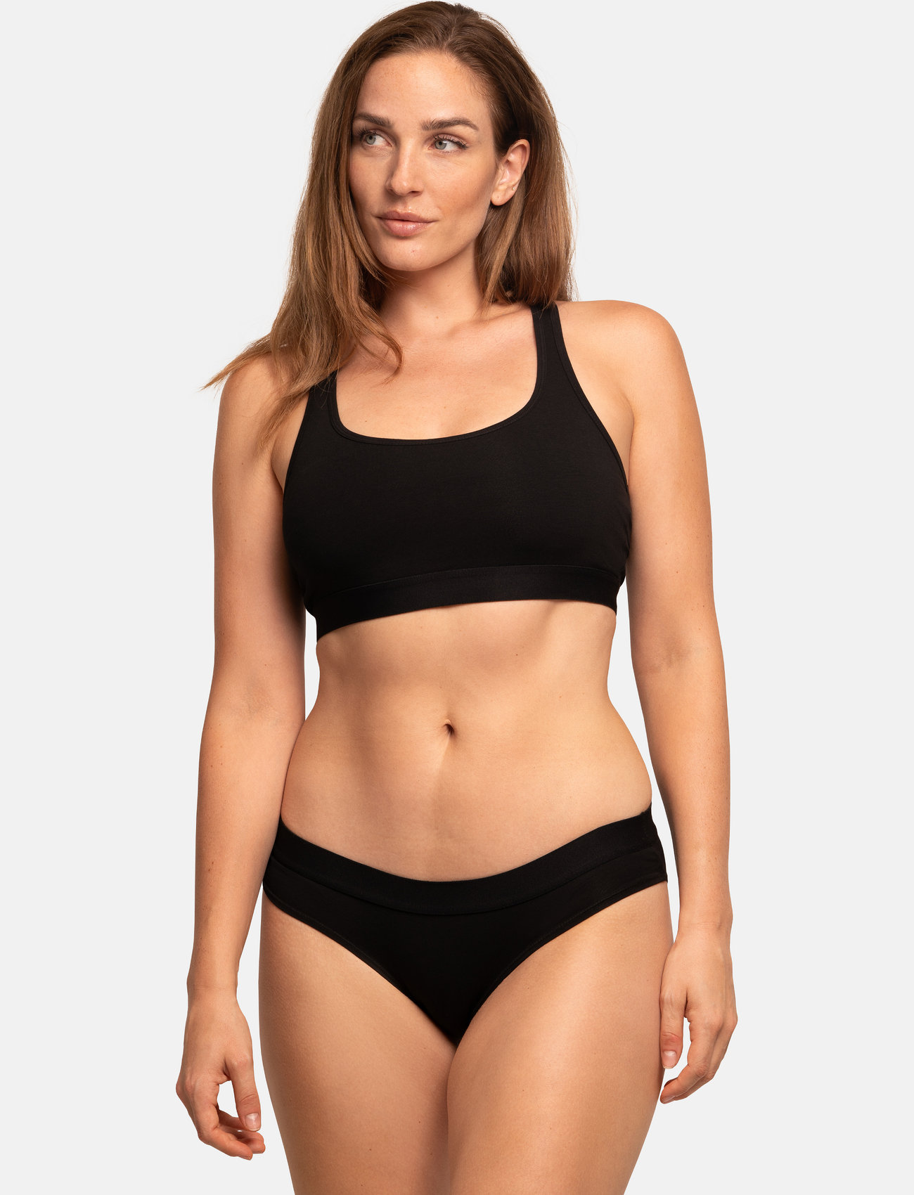 Danish Endurance Organic Cotton Bralette (Women) 3-Pack, XL, Black, Bløde Bh'Er > Bralette, Dame
