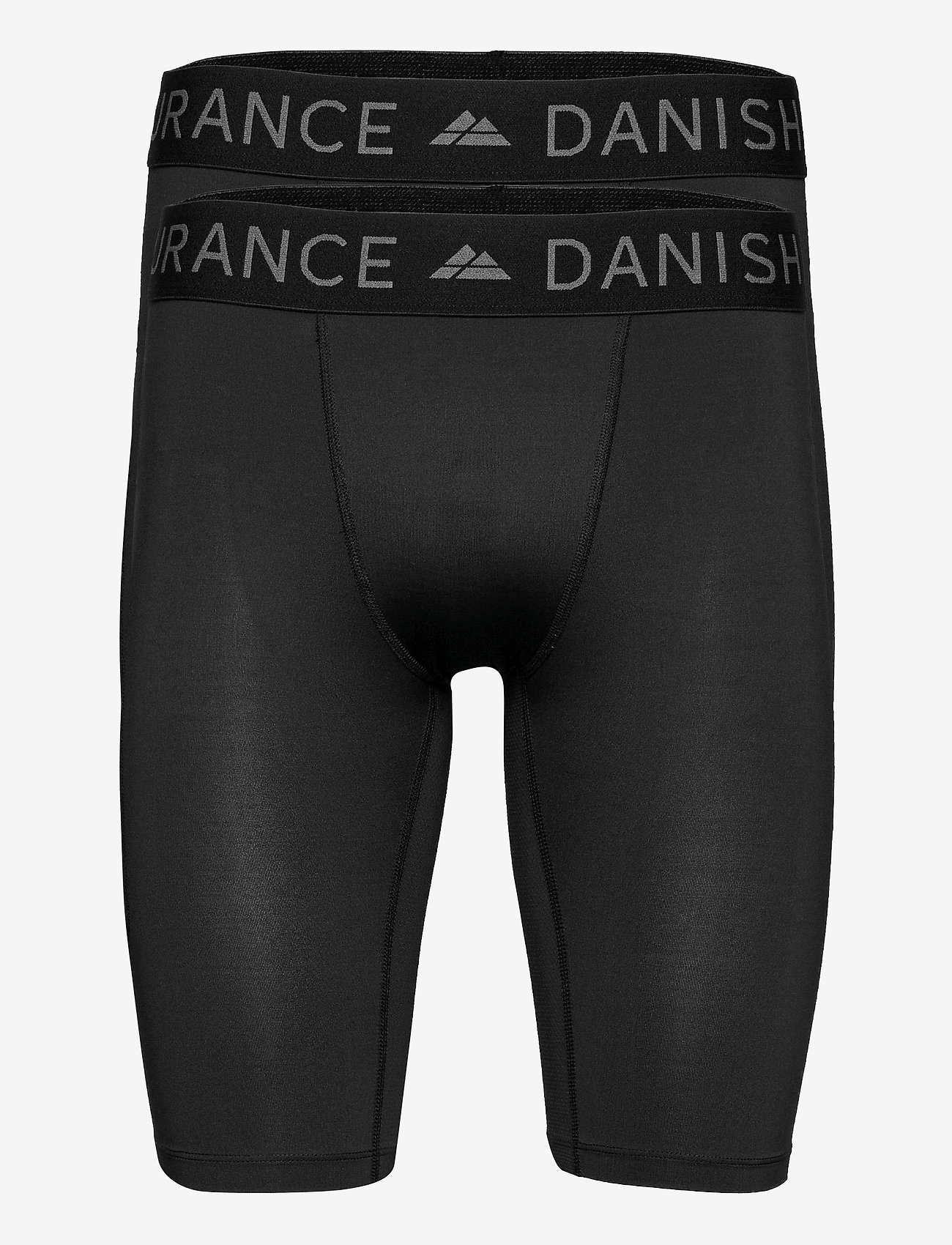 Danish Endurance - Mens Running Compression Tights 2 Pack - löpnings- & träningstights - multicolor (1x black, 1x black/grey) - 0