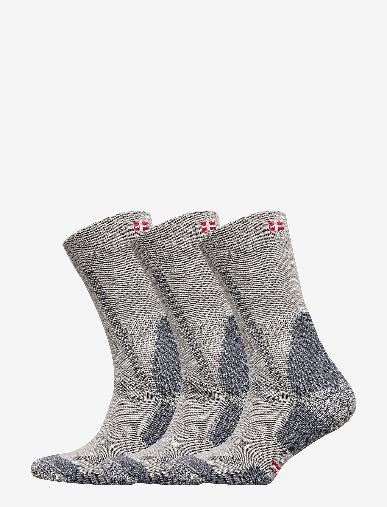 Danish Endurance - Classic Merino Wool Hiking Socks 3 Pack - vanliga strumpor - light grey - 0