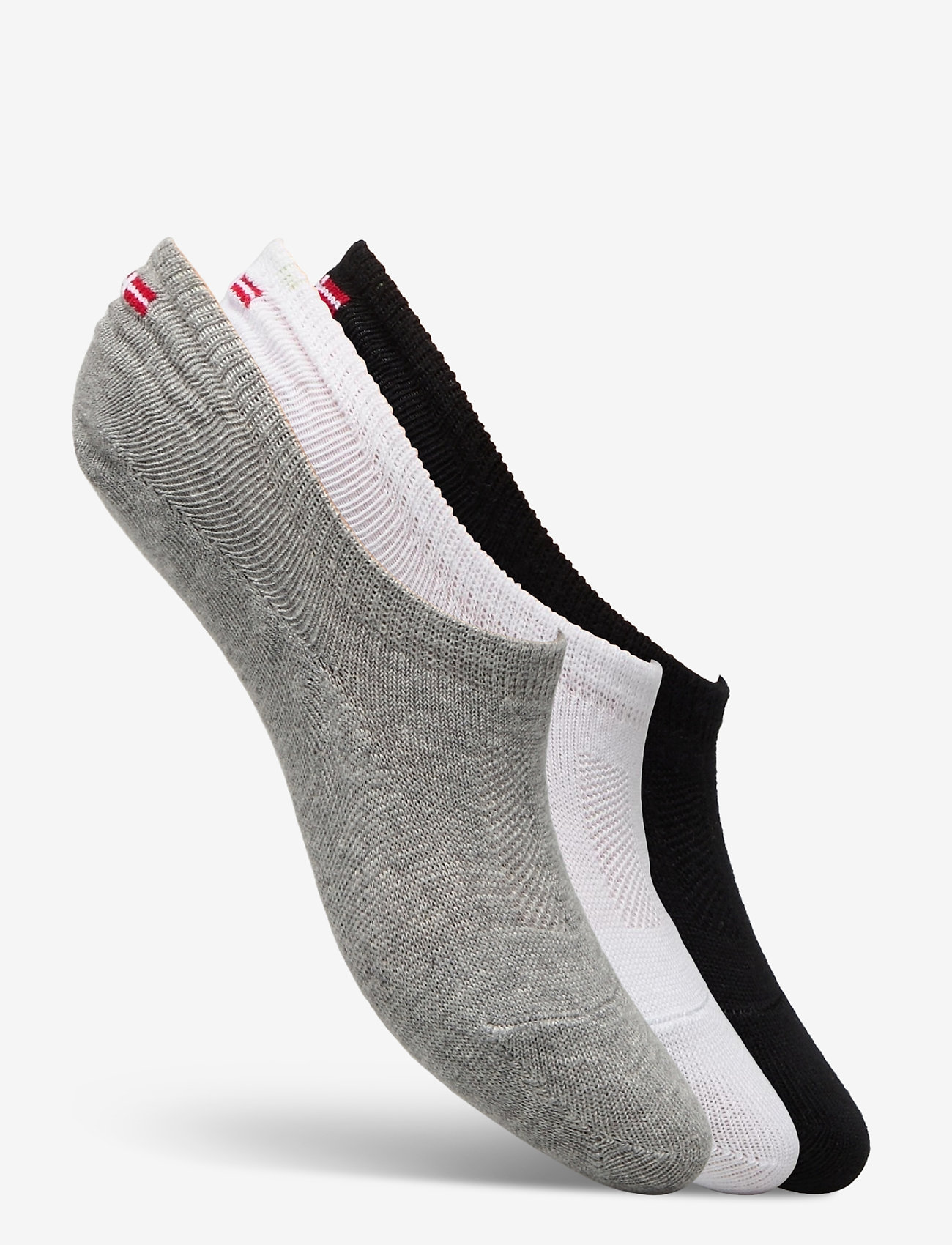 Danish Endurance - No Show Socks 6 Pack - ankelstrumpor - multicolor (2x black, 2x grey, 2x white) - 1