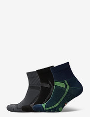 Long Distance Running Socks 3 Pack - MULTICOLOR (1X BLACK/GREY, 1X BLUE/YELLOW, 1X GREY/BLACK)