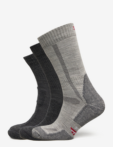 Hiking Combo Socks 3 Pack - tavalliset sukat - grey (hiking classic grey, light grey, low-cut grey)