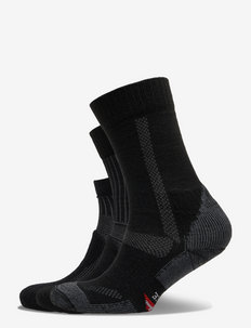 Hiking Combo Socks 3 Pack - yoga socks - black (hiking classic black, light black, low-cut black)