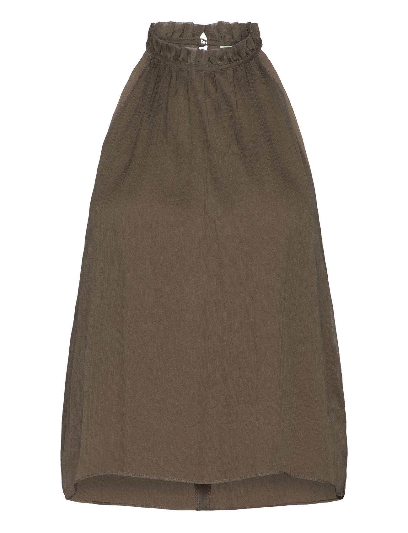 D6Fame Pleated Halter Top Khaki Dante6