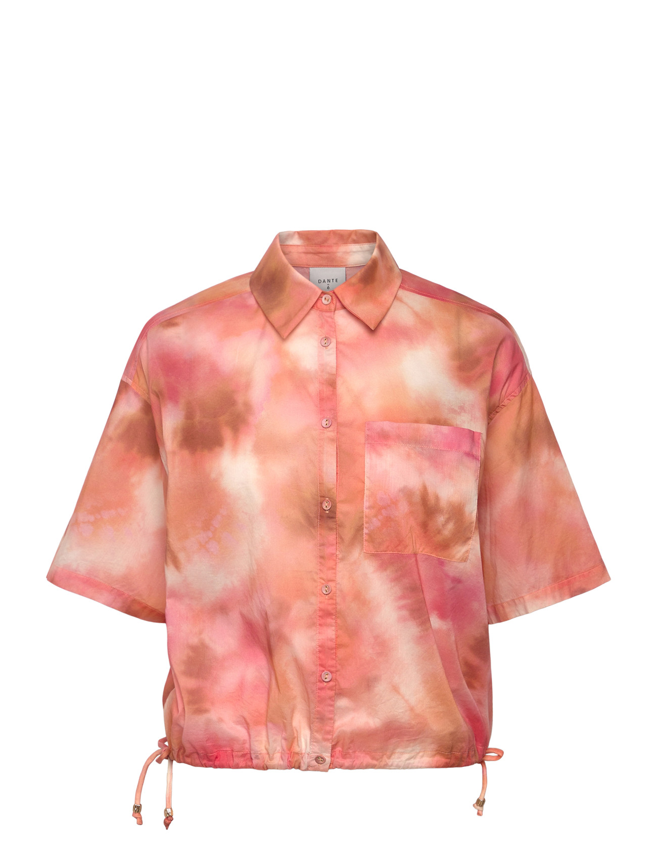 DANTE6 Dante6-Bardot Cropped Printed Shirt Orange - 44 - Damen