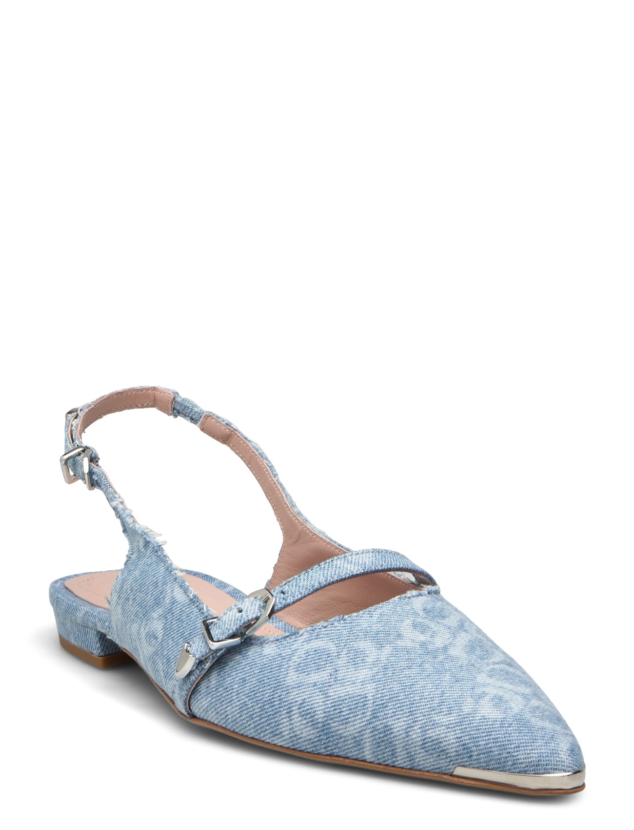 Dante6-Cinque Denim Flat Slingbacks Shoes Sling Backs Heeled Slingbacks Blue Dante6