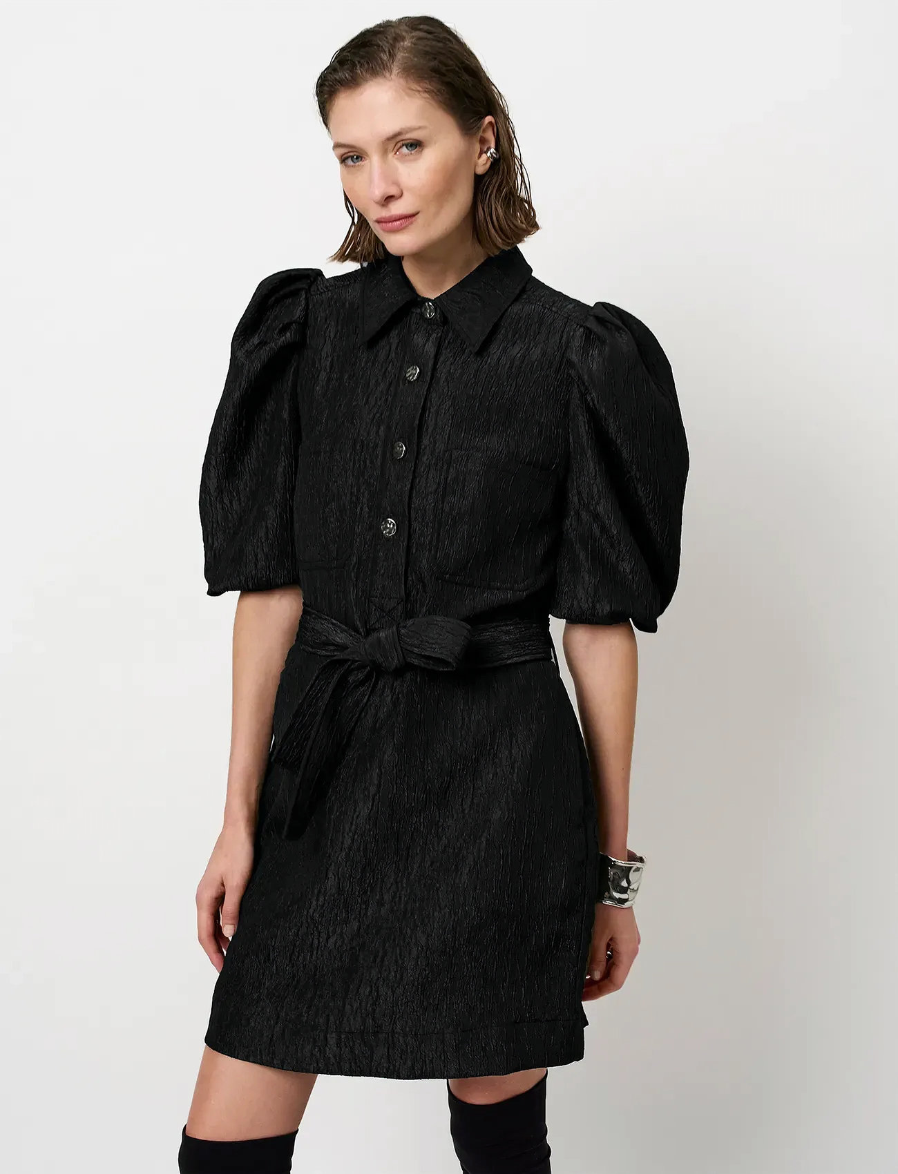 Dante6 Dante6-Koda Shirt Dress, 36, Black, Kjoler > Kort Kjole, Dame