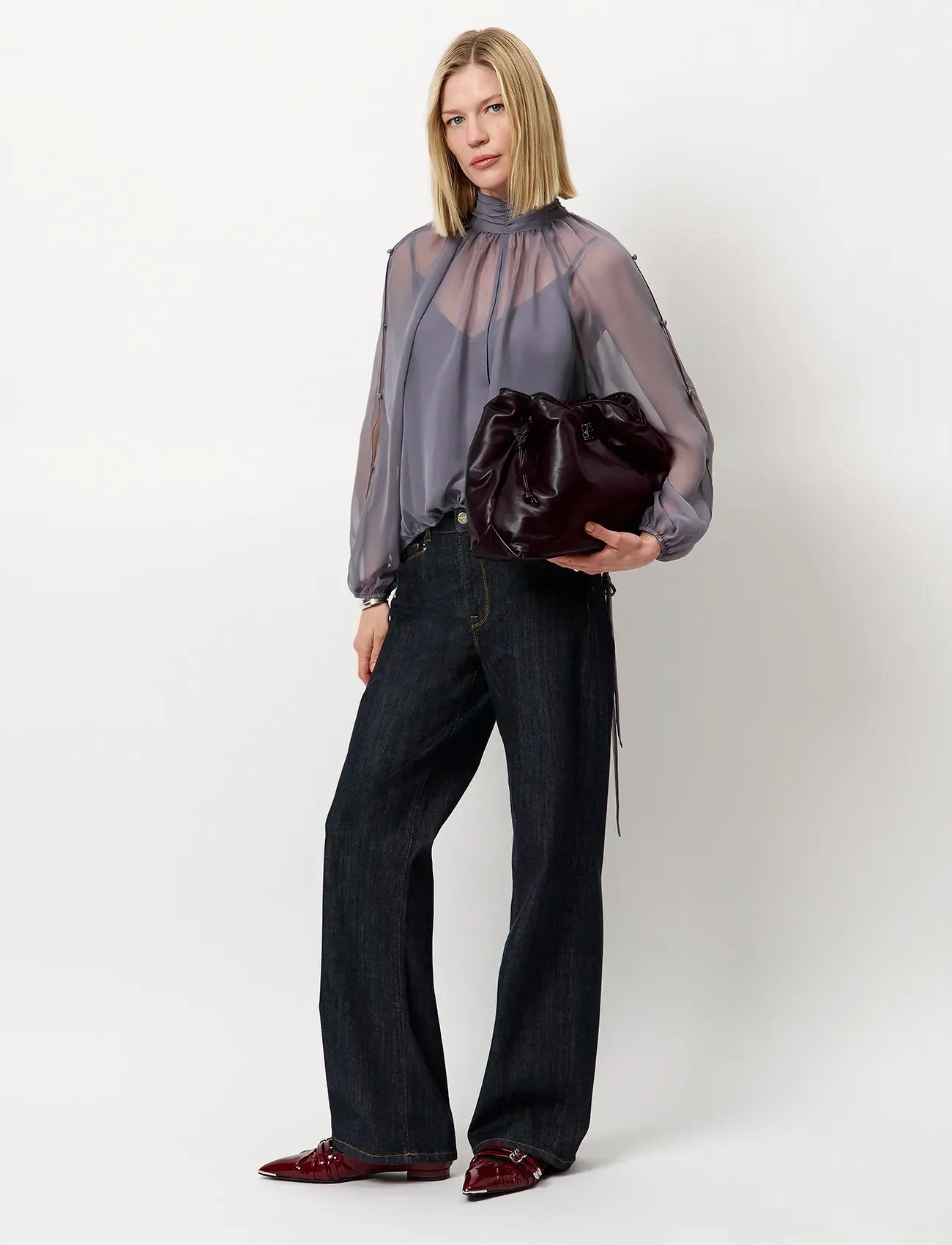 Dante6 Dante6-Sonia Bohemian Blouse, 40, Grey, Bluser > Langærmede, Dame