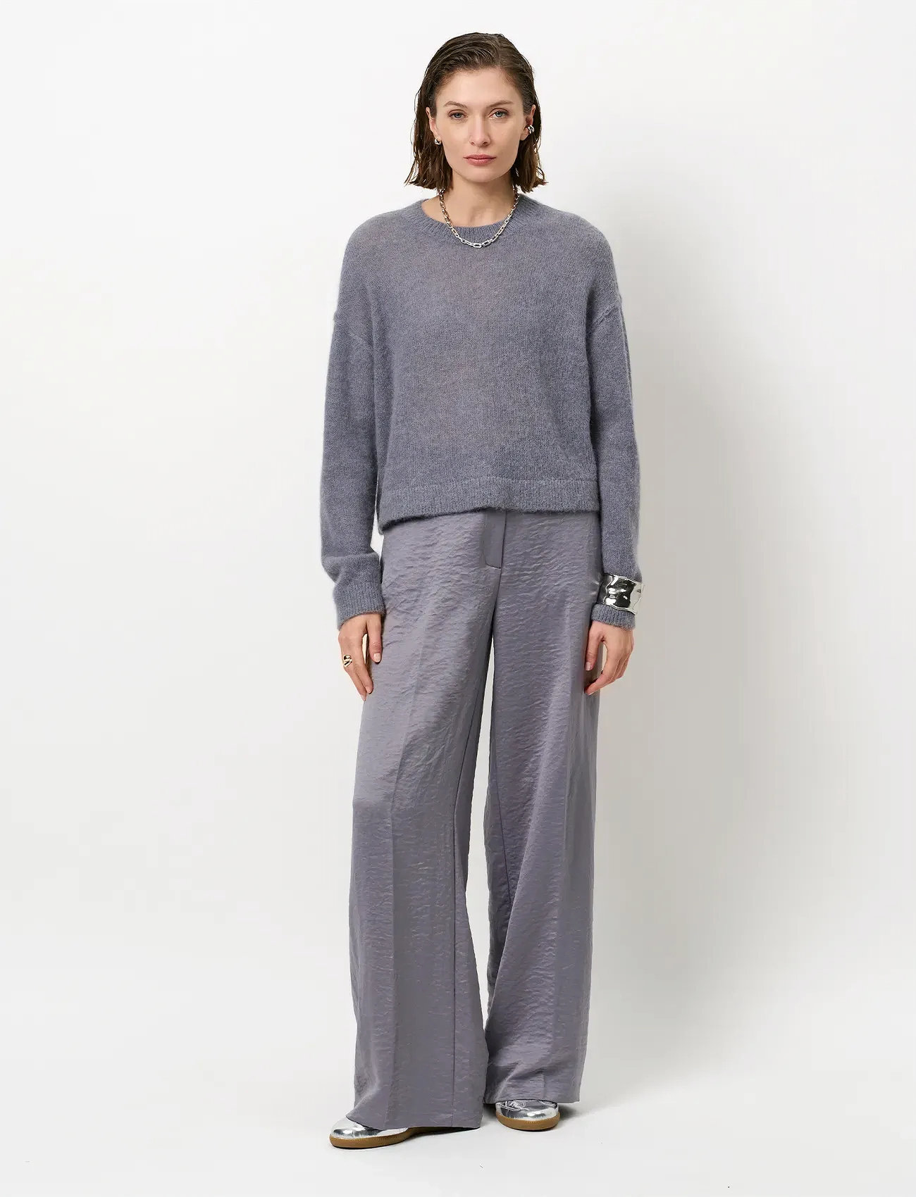 Dante6 Dante6-Ariama Crewneck Sweater, S, Blue, Strik > Trøjer, Dame