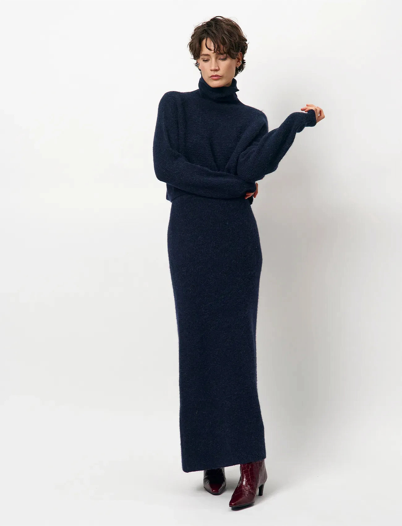 Dante6 Dante6-Yuria Turtle Neck Sweater, XS, Navy, Strik > Rullekrave, Dame