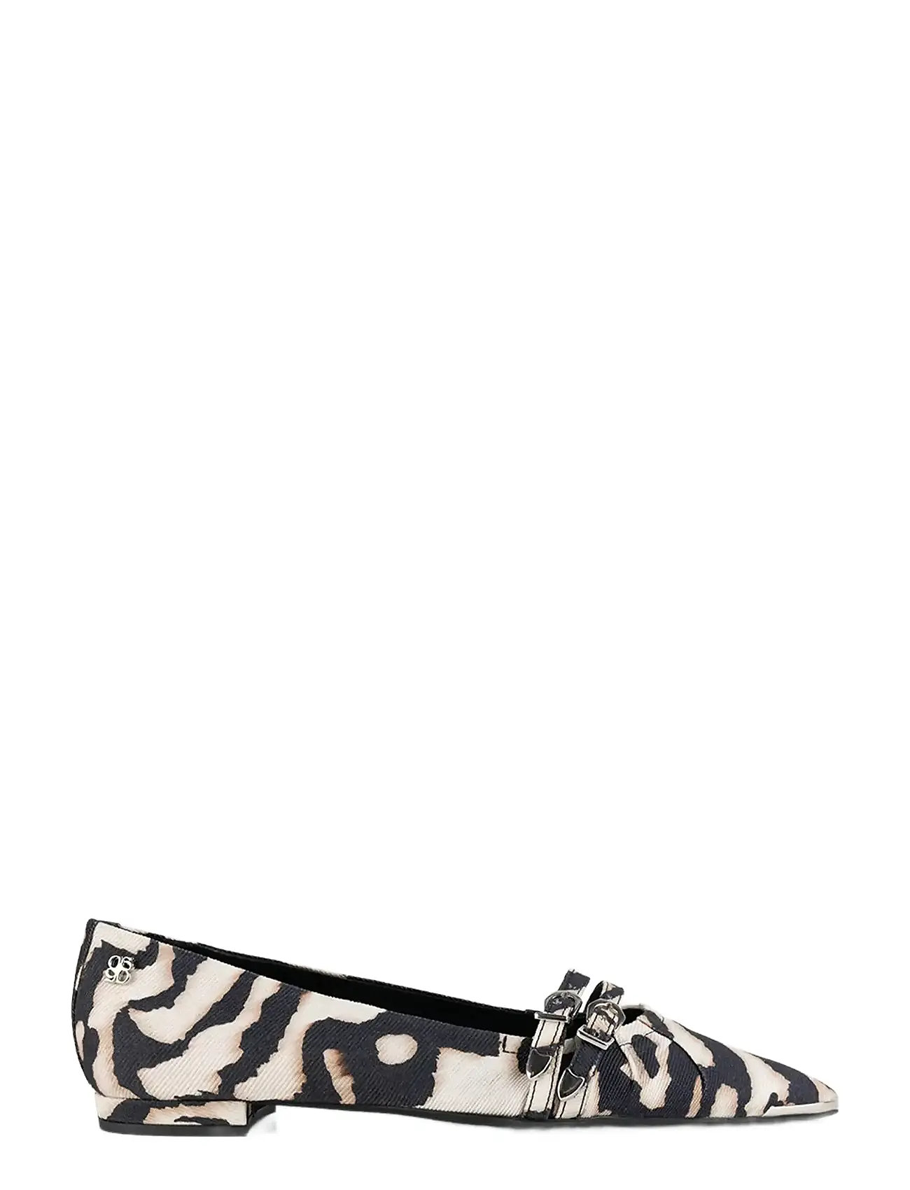 Dante6 Dante6-Abbey Animalistic Point Toe Flats, 39, Black, Sko > Flats, Dame