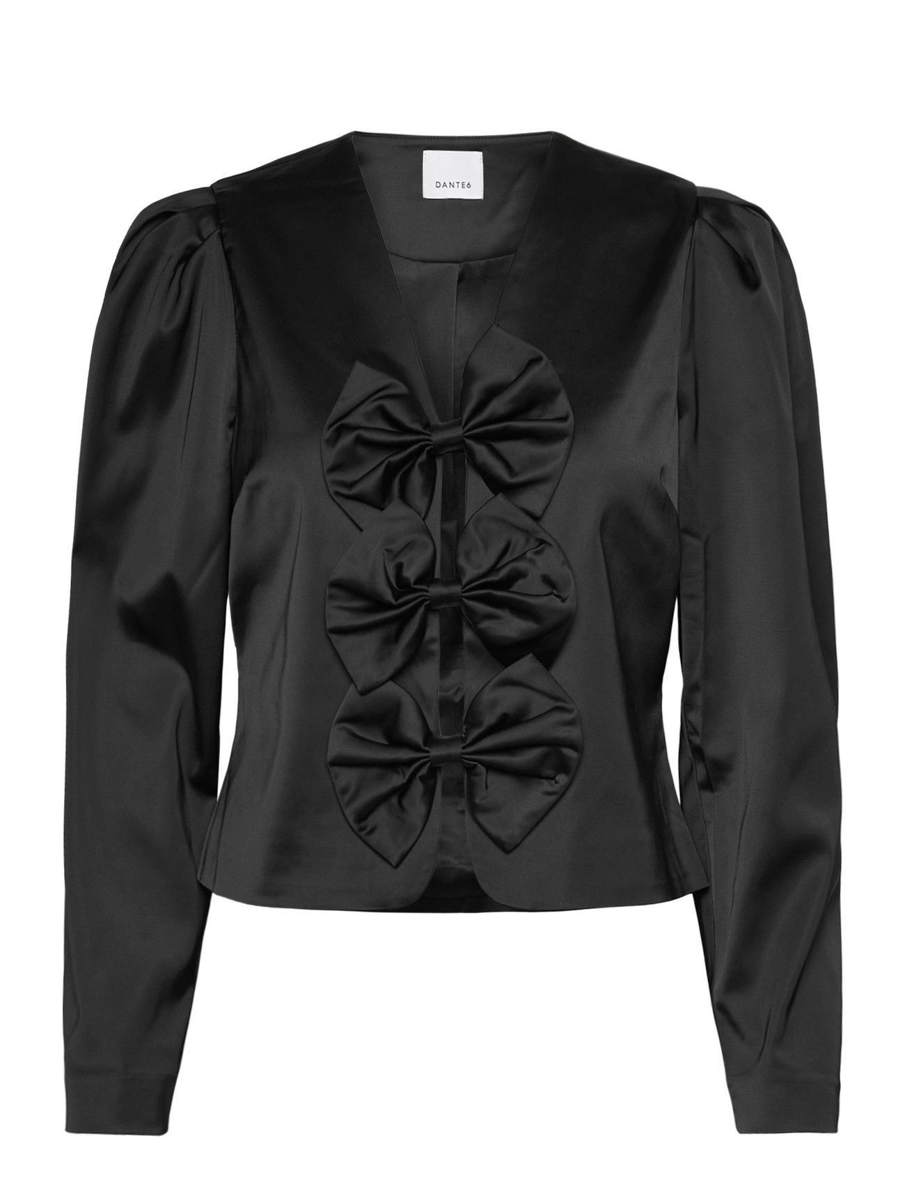 Dante6 Dante6-Soralla Bow Detail Top, 34, Black, Bluser > Langærmede, Dame