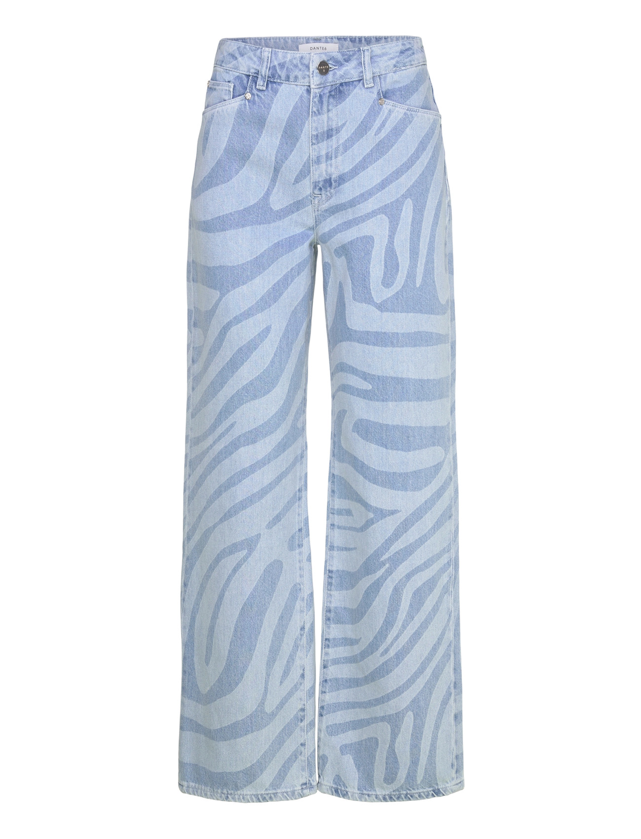 Dante6 Dante6-Nuit Wide Leg Printed Jeans, 27, Blue, Jeans > Vidde, Dame