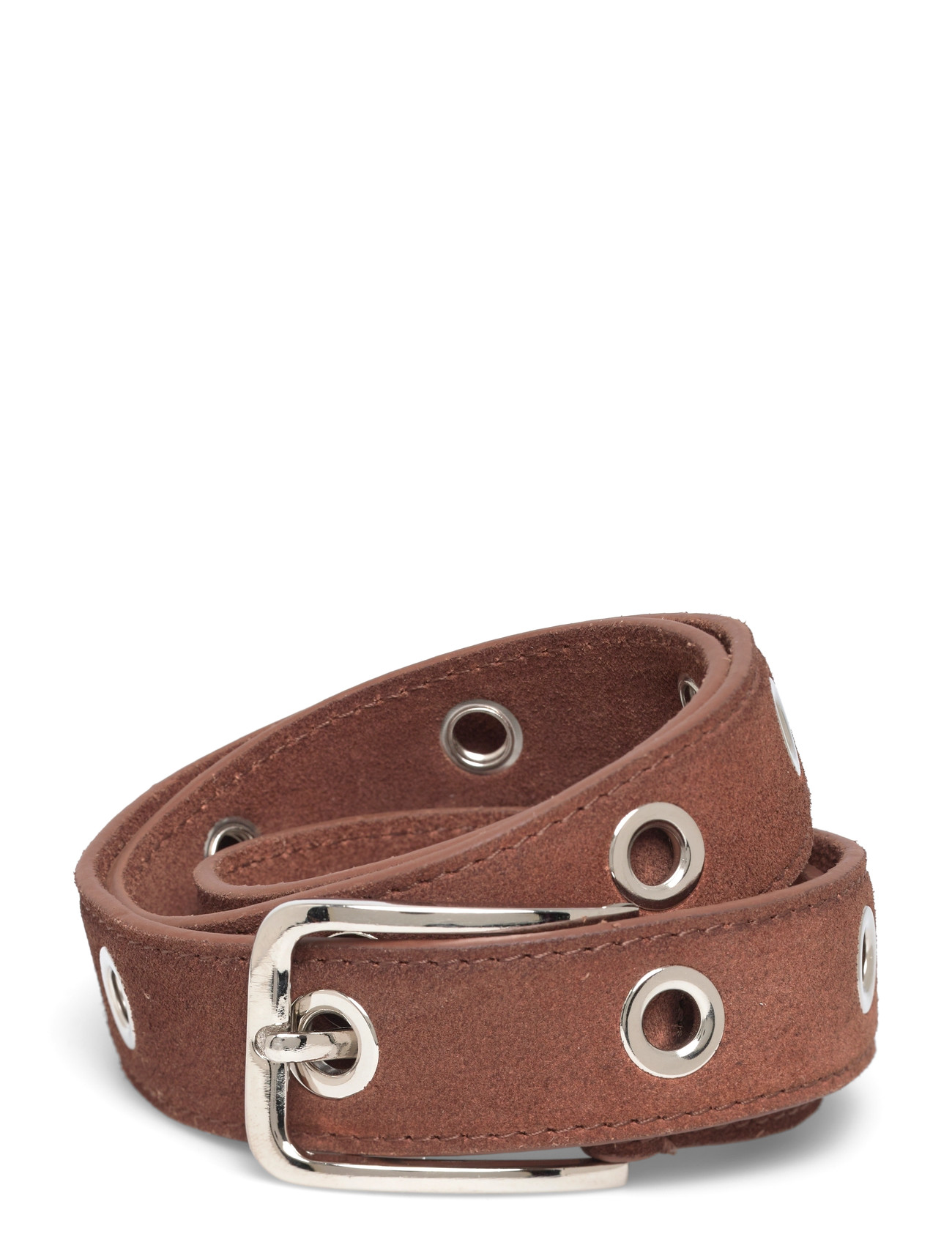 Dante6 Dante6-Babette Eyelet Suede Belt, L/XL, Brown, Belts > Waist Belt, Dame