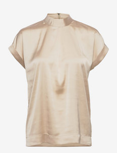 Opium top - blouses met korte mouwen - sand