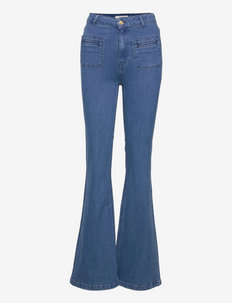 Adelic denim pants - flared jeans - vintage blue